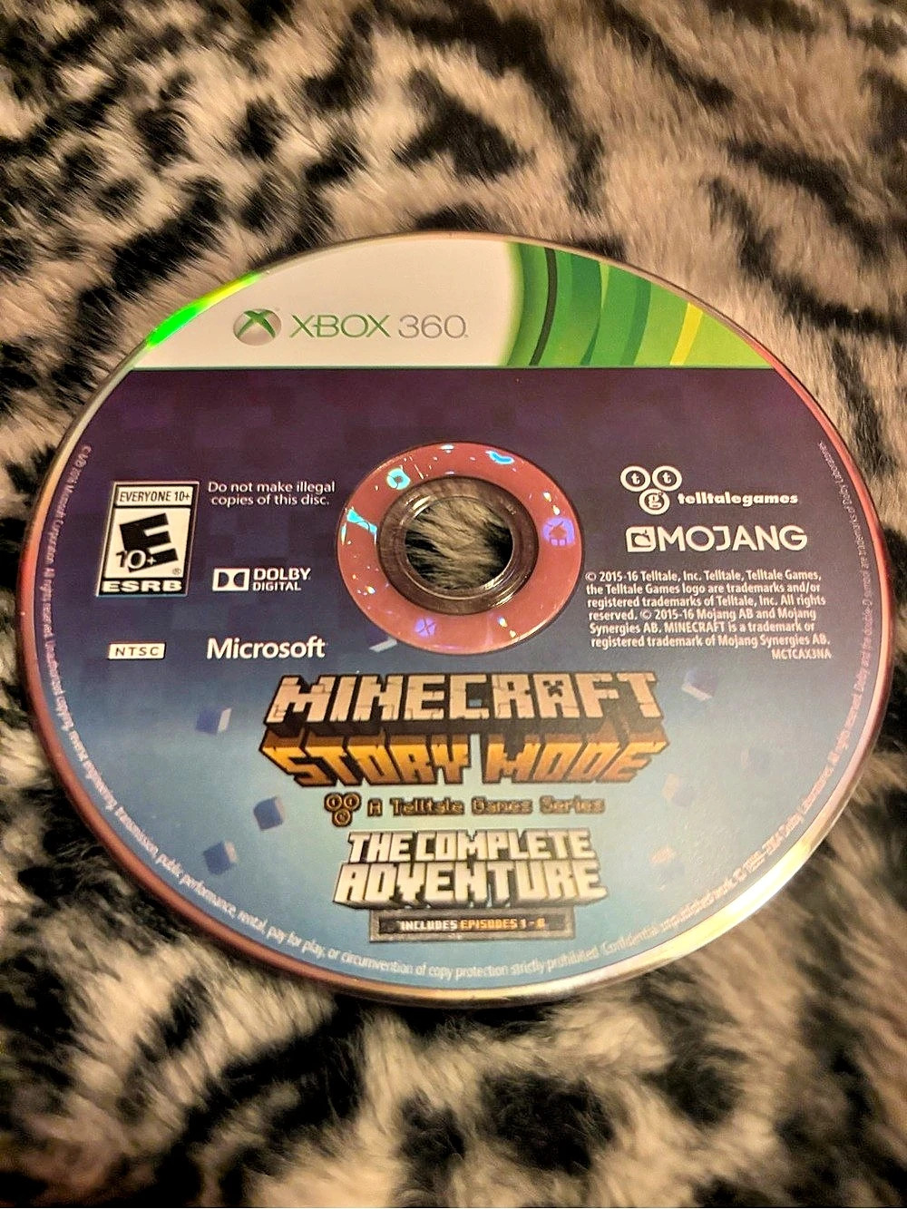 Microsoft Minecraft: Story Mode - The Complete Adventure Xbox 360 Disc